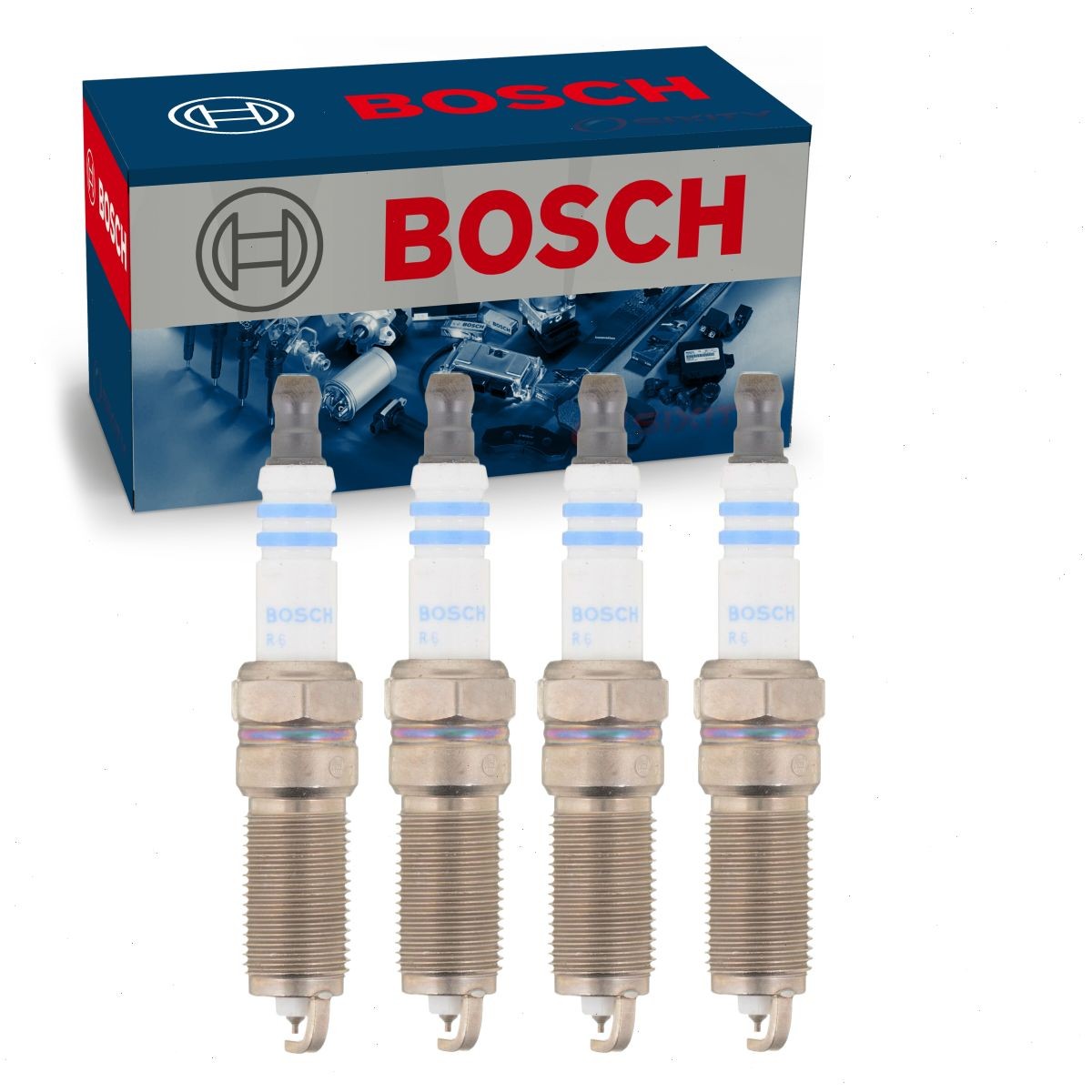 4 pc Bosch Double Iridium Spark Plugs for 2014-2019 Ford Fiesta 1.6L L4 kl