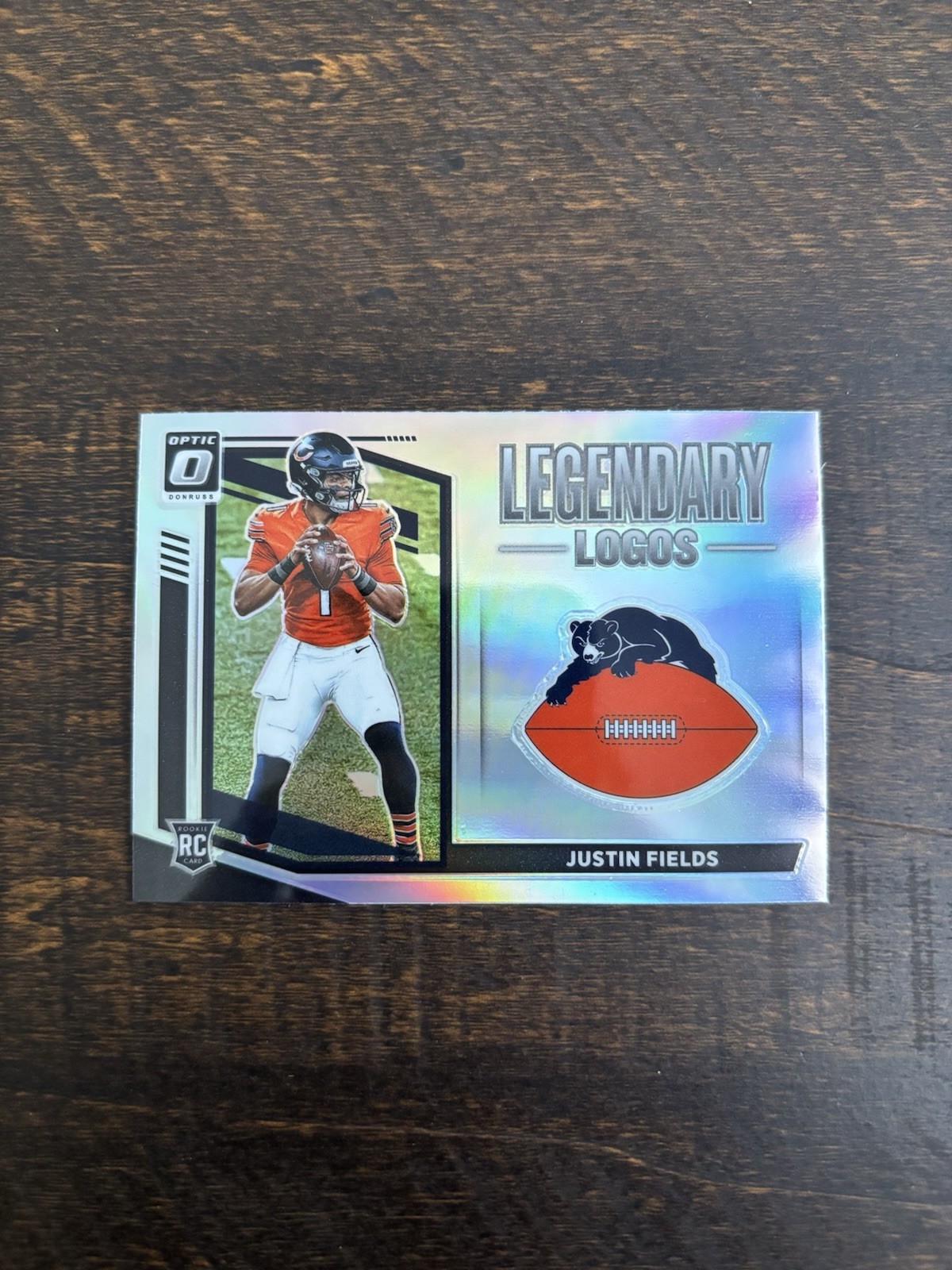 2021 Panini Donruss Optic Legendary Logos Silver Justin Fields #LL-2 Rookie RC