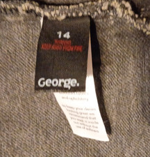 George Women's Brown Denim Jacket Button Front Pockets Long Sleeve Size 14