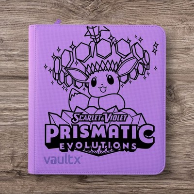 Vault X - 12 Pocket Zip Binder Folder - Purple Pokemon Prismatic Evolutions
