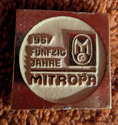 Anstecker 50 Jahre Mitropa 1967, Pin, DDR, Reichsbahn, Original