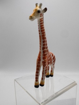 Giraffe Vintage PolyMarm 7 Plastic Giraffe Figurine Toy Safari Animal Zoo Decor