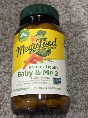 MegaFood Baby & Me 2 Dietary Supplement - 120 Count Exp 04/2026
