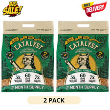 2 Pack Catalyst Pet Softwood Cat Litter 15lb Natural Clumping Original Formula