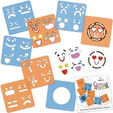 Drawing Stencils for Kids // Set of 8 pcs. // EMOTES