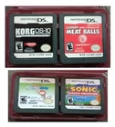 Korg Cloudy Meat Balls Super Scribble Sonic Classic / DS Game-Cartridges Work