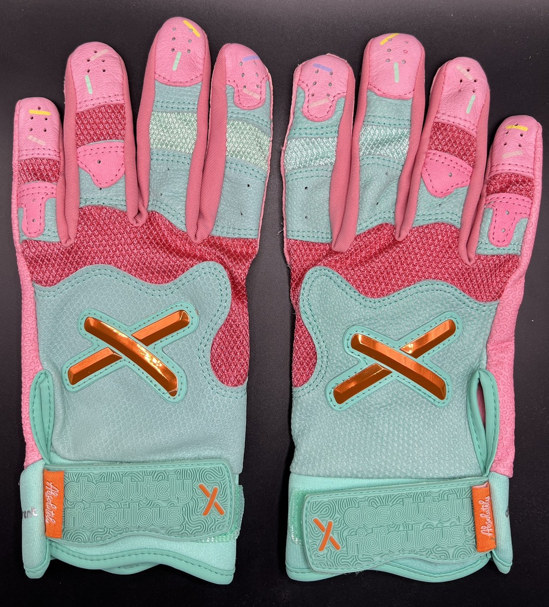 ABSOLUTELY RIDICULOUS ARIA Miami Ice Batting Gloves Adult Small | eBay