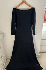 Gucci Maxi Black Gown Dress Size Large Slight Glitter Heavy Viscose Fabric  VGC