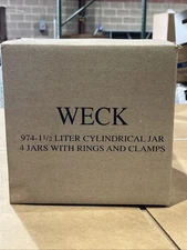 Weck Canning Jars - Transparent Glass - 1.5 Liter  Case Of 4