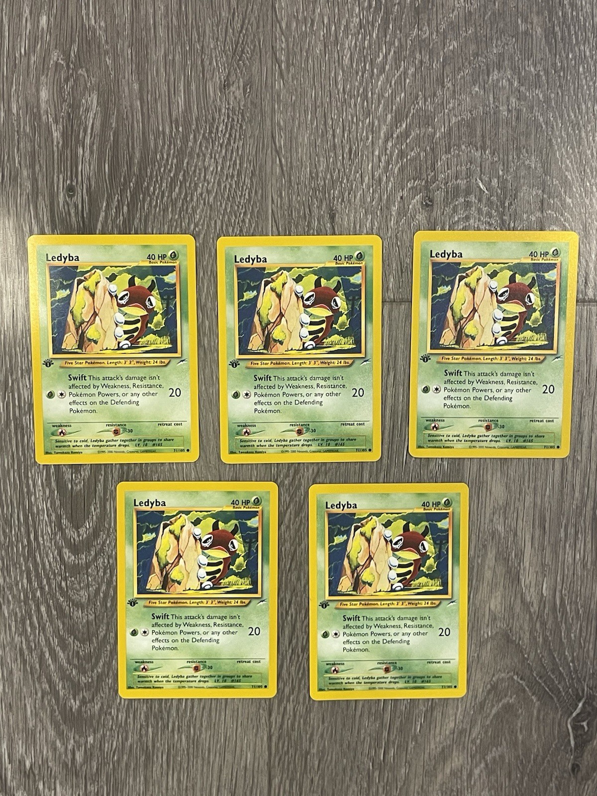 1st Edition Ledyba 71/105 - Neo Destiny - Near Mint