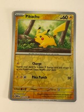 Pokemon TCG 151 Reverse Holographic Pikachu 0...