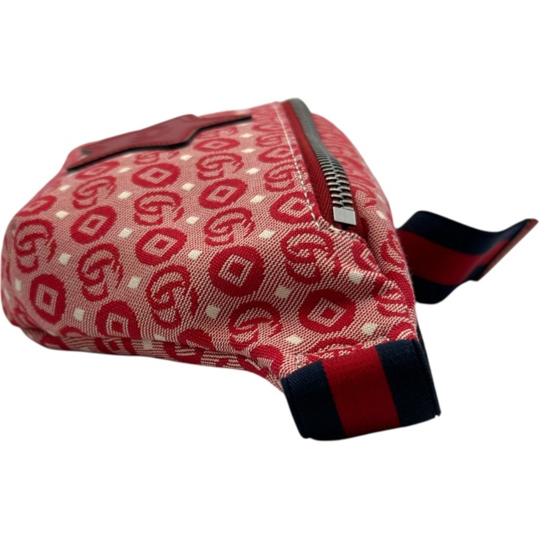 GUCCI Children Star Logo Canvas Waist Pouch Red Used Women's Bag thumbnail 4