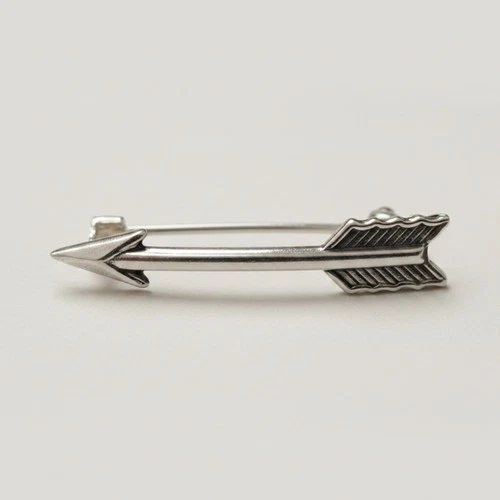 Sterling Silver Brooch Arrow Pin Solid Hallmarked 925 Handmade Nickel Free