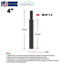 4" M10X1.5 Shift Knob Extender Extension Lever Gear Manual Shifter Rod 4 inch