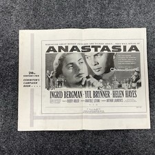 Anastasia 1956 Pressbook Ingrid Bergman Yul Brynner 20th Century Fox