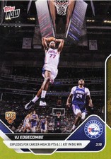 2025 Topps Now VJ Edgecombe #218 Gold Foil /50 Rookie RC Basketball Card