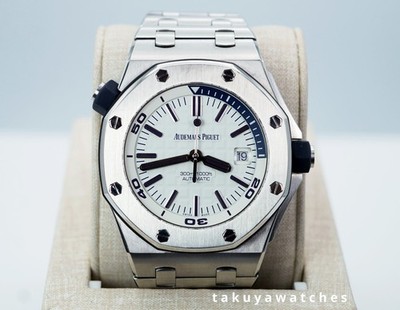 Audemars Piguet 2017 ROYAL OAK OFFSHORE DIVER 15710ST WHITE DIAL STEEL BRACELET