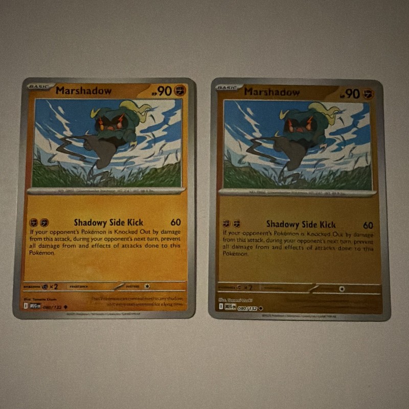 Pokemon TCG Marshadow 080/132 MEG English Regular Basic 2 Card Lot