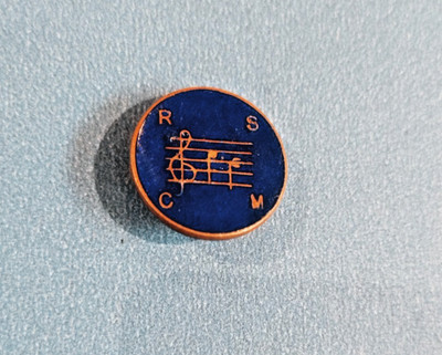 Vintage c1940s Royal School of Church Music blaue Emaille Pin-Anstecknadel sehr guter Zustand