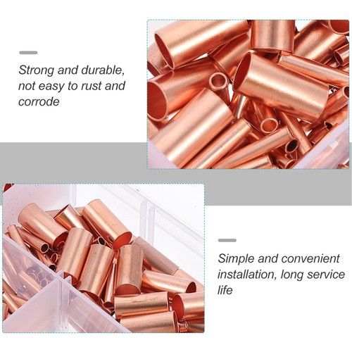 Rosy Copper Wire Terminal Blocks 250Pcs Durable Crimp Cable Connector for Home - Afbeelding 4 van 12