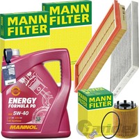 Mann Inspektionspaket+Mannol 5W-40 ÖL Passend FüR 1.4 Fiat Punto 199 Alfa Mito