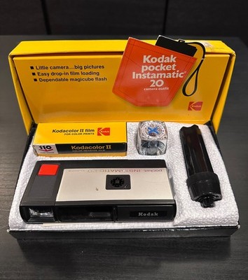 70's Kodak Pocket Instamatic 20 Camera W/ Box-Manual-Flash Cube | eBay