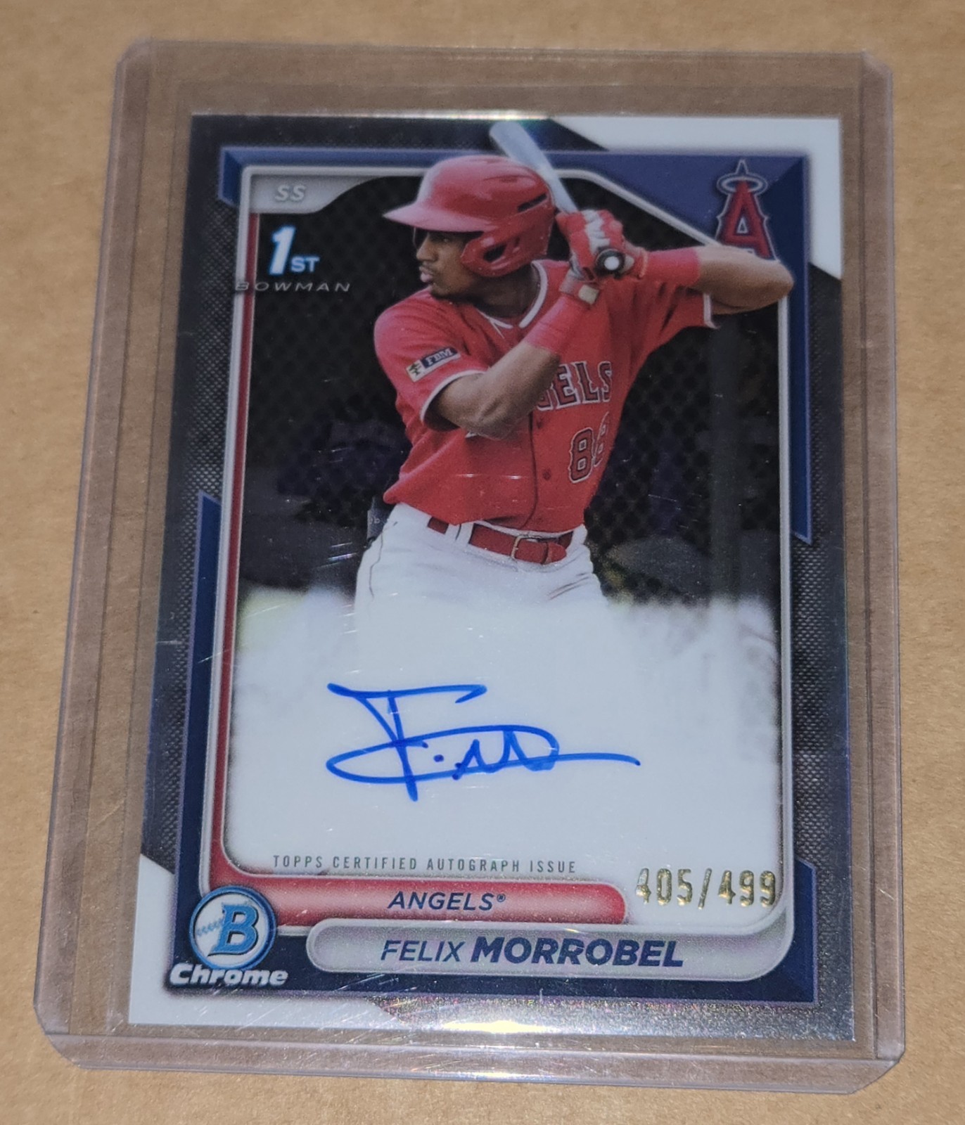 Felix Morrobel 2024 Bowman Chrome Prospects REFRACTOR Auto #CPA-FM #/499