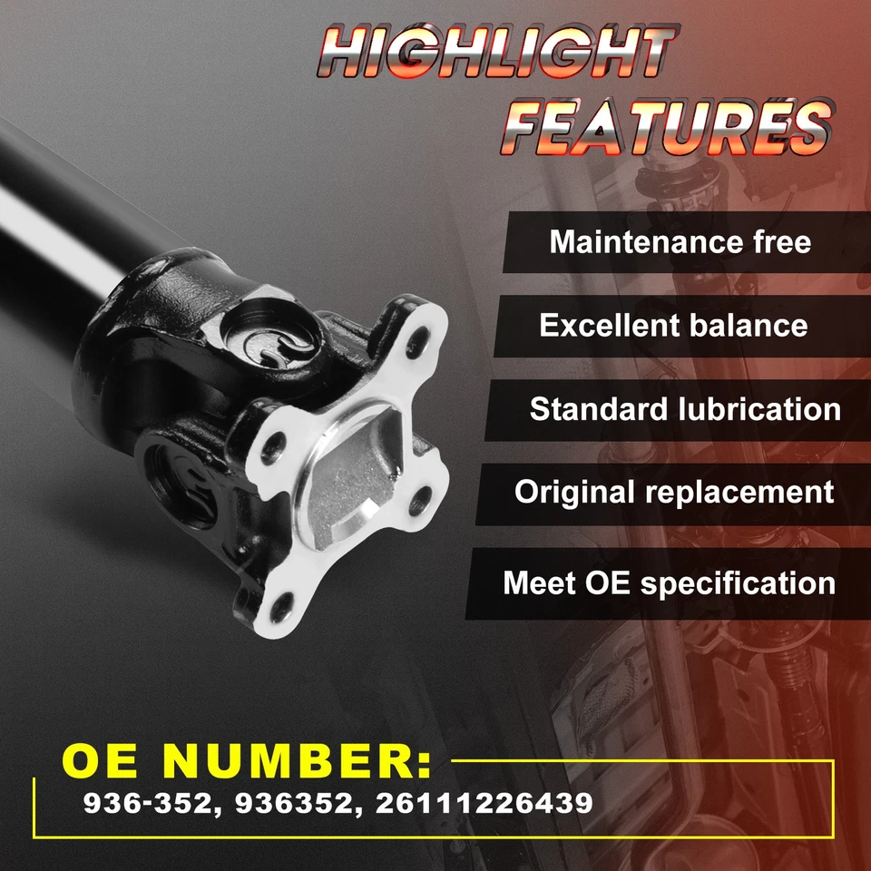 Rear Driveshaft Prop Shaft 936-352 For BMW 325i E30 325e E30 1987 Auto Trans Foto 3 de 4