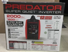 Predator 1600/2000W Gas-Powered Super Quiet Inverter Generator BRAND NEW