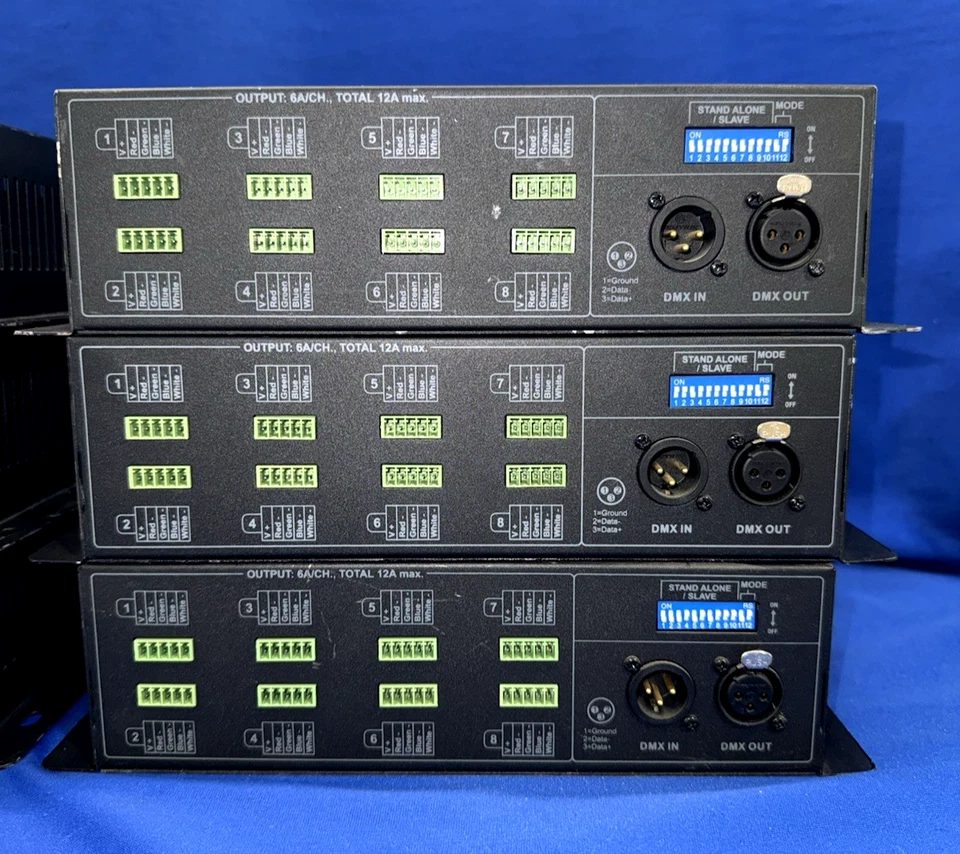 SET of 6 Elation ELAR-Driver-8-12V ⬛ ⬛ 8-Channel 12V LED DMX Controllers - Read - Image 3 of 4