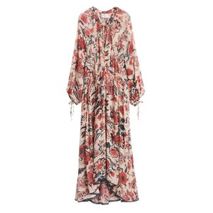 sabyasachi midi dress Sabyasachi Floral Embellished Dress With Sabyasachi Waist Belt
