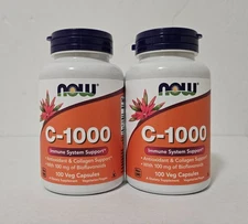 2x Now Foods - C-1000 1,000 mg 100 Veg Caps [Exp: 06/2029]