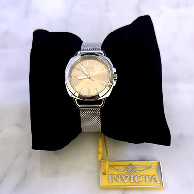 Invicta Wildflower Aria 46337 Women s 32mm Pink Dial Steel Mesh Watch