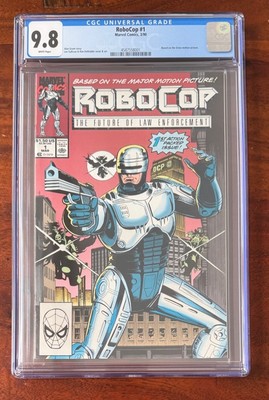   RoboCop #1 CGC 9.8 MCU 1990 WHITE PAGES Base on Motion Picture