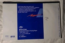 Alvin Alva-Line 11"x17" Professional Vellum Tracing Paper 100% Cotton 16 lb 8x8 