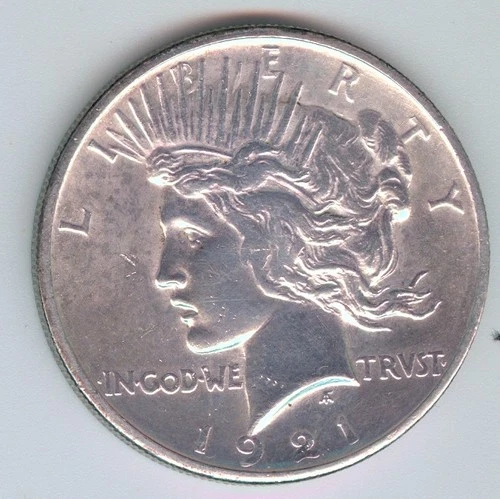 1921-P U.S. PEACE SILVER DOLLAR - KM#150 - KEY DATE - EXTRA FINE PLUS