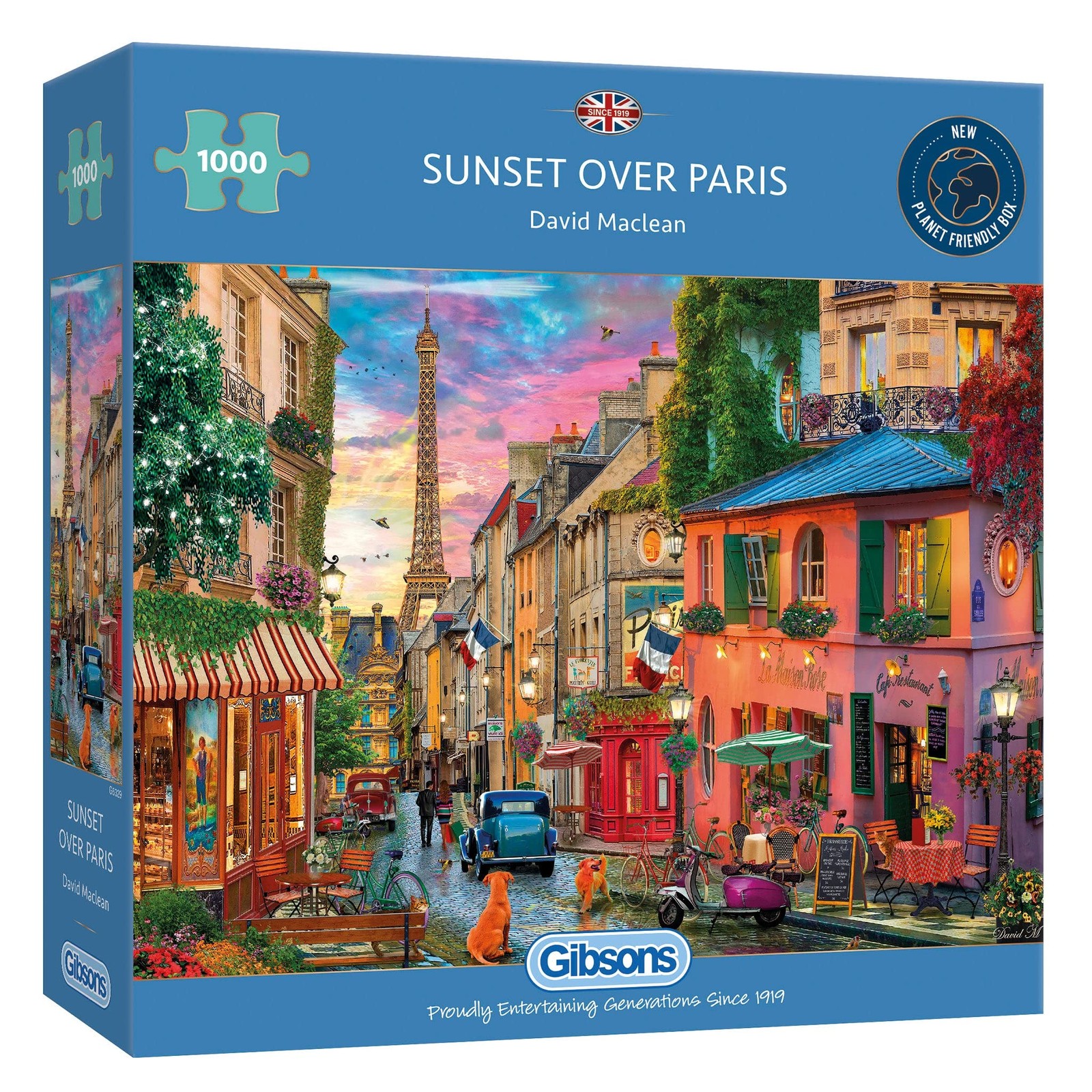 Закат над Парижем Пазл из 1000 кусочков Paris Sunset Puzzle Устойчивый