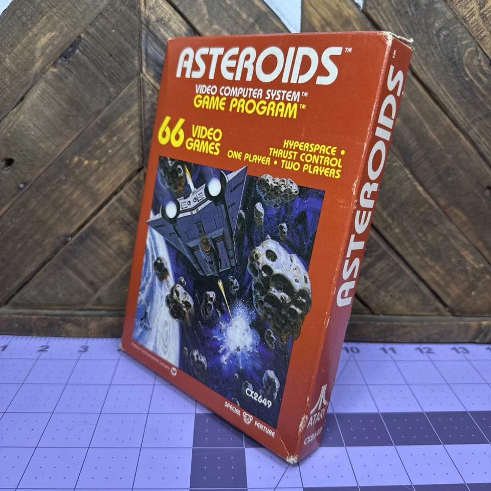 Asteroids Atari 2600 1981 Game Cartridge Partially Sealed in Damaged Box CX2649 - Image 3 of 4