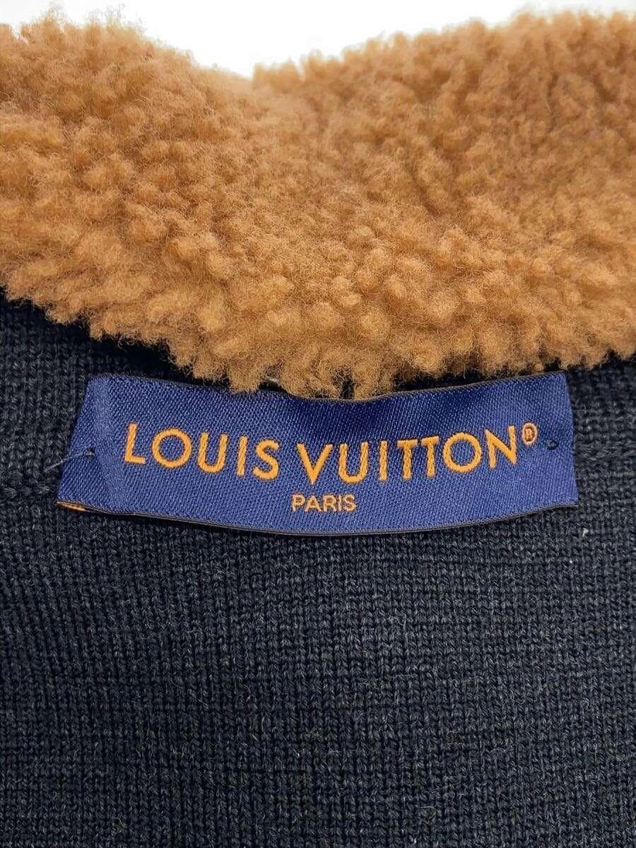 LOUIS VUITTON（LV） LOUIS VUITTON altra maglia blouson con colletto shearling giacca L lana nera usata