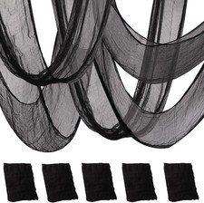 5PCS 30" x 72" Black Halloween Creepy Cloth for Indoor Outdoor Decoration