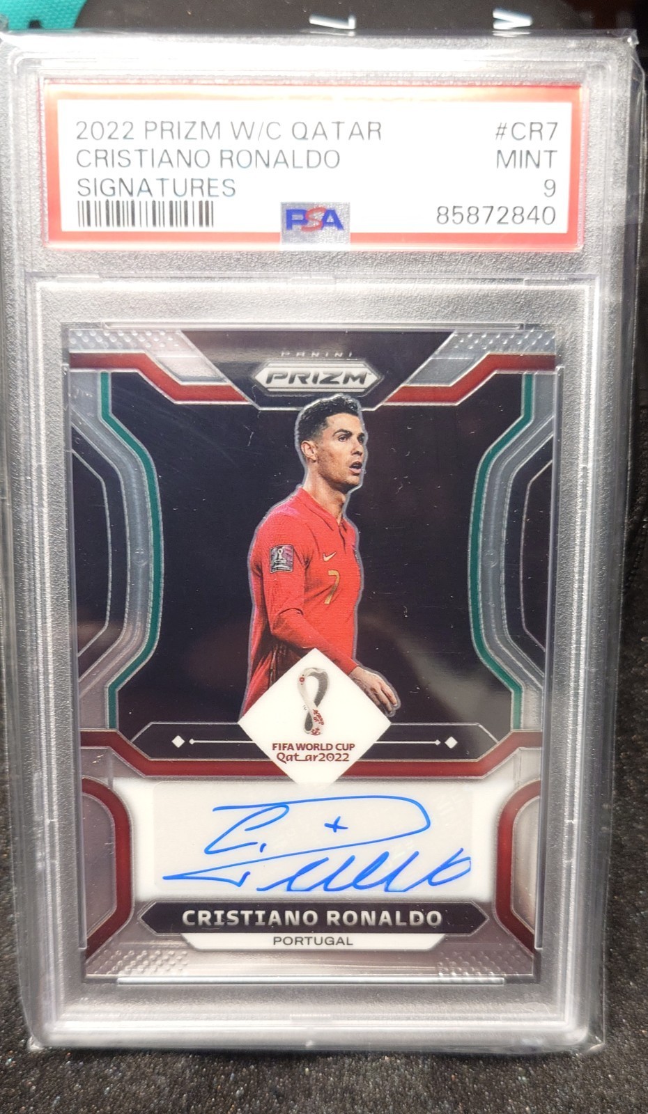 2022 Panini Prizm World Cup Qatar - Signatures Cristiano Ronaldo #S-13 (AU) view 1