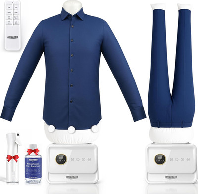Airoflux Automatic Ironing Machine, Portable Hands-Free Wrinkle Remover with Rem