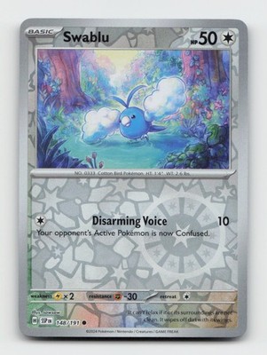 Swablu 148/191 Common SSP Surging Sparks Pokemon Reverse Holo Near Mint