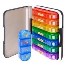 7-Day Organizer with 28 Cells, Large Weekly Case for 4 Daily Compartments, Mo...