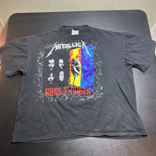 GUNS N' ROSES METALLICA T-SHIRT Size XL CONCERT 1990s vintage concert t-shirt, vintage, size XL, single stitch, B+ condition