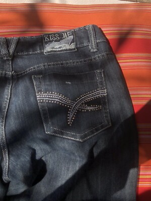 Blaue jeans Glitzer Kiss Me Y2k Größe XL  Miss B&y Collection W2