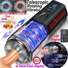 Male Masturbaters Automatic HandsFree Thrusting Cup Rotating Stroker Men Sex Toy