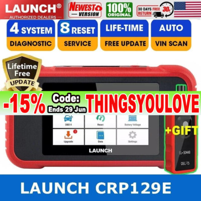 2026 LAUNCH CRP129E PRO Elite OBD2 Car Diagnostic Tool Engine ABS SRS AT Scanner