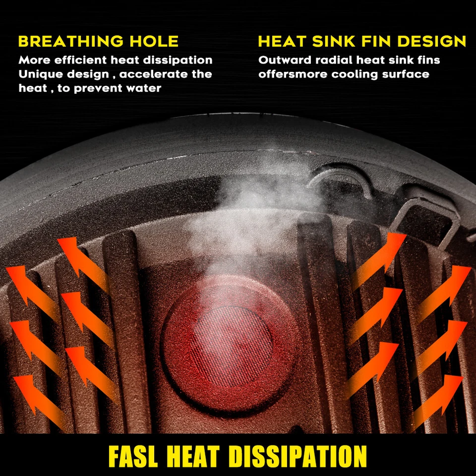 Par de faros LED redondos de 7" haz alto/bajo DOT para Ford F-100 F-150 Bronco Mustang Foto 4 de 4