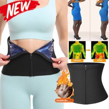 Women Waist Trainer Body Shaper Waist Trimmer Slimming Belt Sauna Sweat Band US